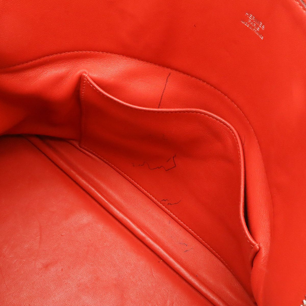 Hermes Bolide 35 2-Way Shoulder Bag Taurillon Clemence Rose Jaipur Red Silver — view 6