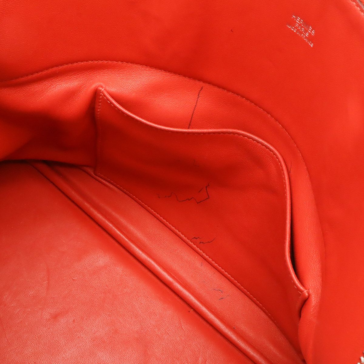 Hermes Bolide 35 2-Way Shoulder Bag Taurillon Clemence Rose Jaipur Red Silver — view 6