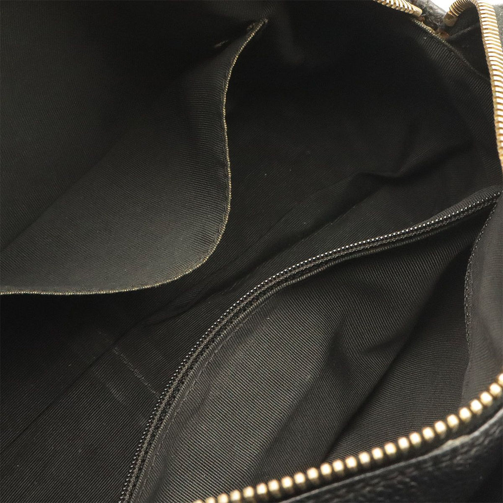 Chanel Quilted Petit Timeless Tote Chain Shoulder Bag Caviar Leather Black Gold — view 8