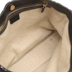 Gucci Flora Tote Bag Floral Pattern Flower Canvas Leather Black Multicolor Gold — view 5