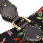 Gucci Flora Tote Bag Floral Pattern Flower Canvas Leather Black Multicolor Gold — view 6