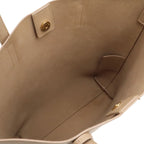 Saint Laurent Paris YSL Toy Shopping Tote 2-Way Shoulder Bag Leather Beige — view 5