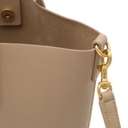 Saint Laurent Paris YSL Toy Shopping Tote 2-Way Shoulder Bag Leather Beige — view 7