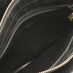 Chanel CC Logo Tote Chain Shoulder Bag Caviar Leather Black Gold — view 6