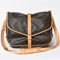 Louis Vuitton Saumur 35 Shoulder Bag Monogram Gold Vintage