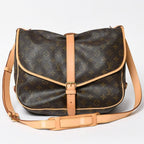 Louis Vuitton Saumur 35 Shoulder Bag Monogram Gold Vintage
