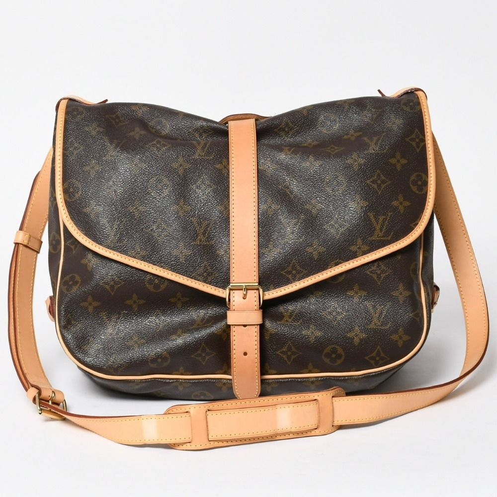 Louis Vuitton Saumur 35 Shoulder Bag Monogram Gold Vintage