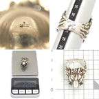 Gucci Crystal Lion Head Ring Black Aging Finish Metal — view 5
