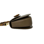 Gucci Vintage Bamboo Turnlock Leather Handbag Brown — view 5