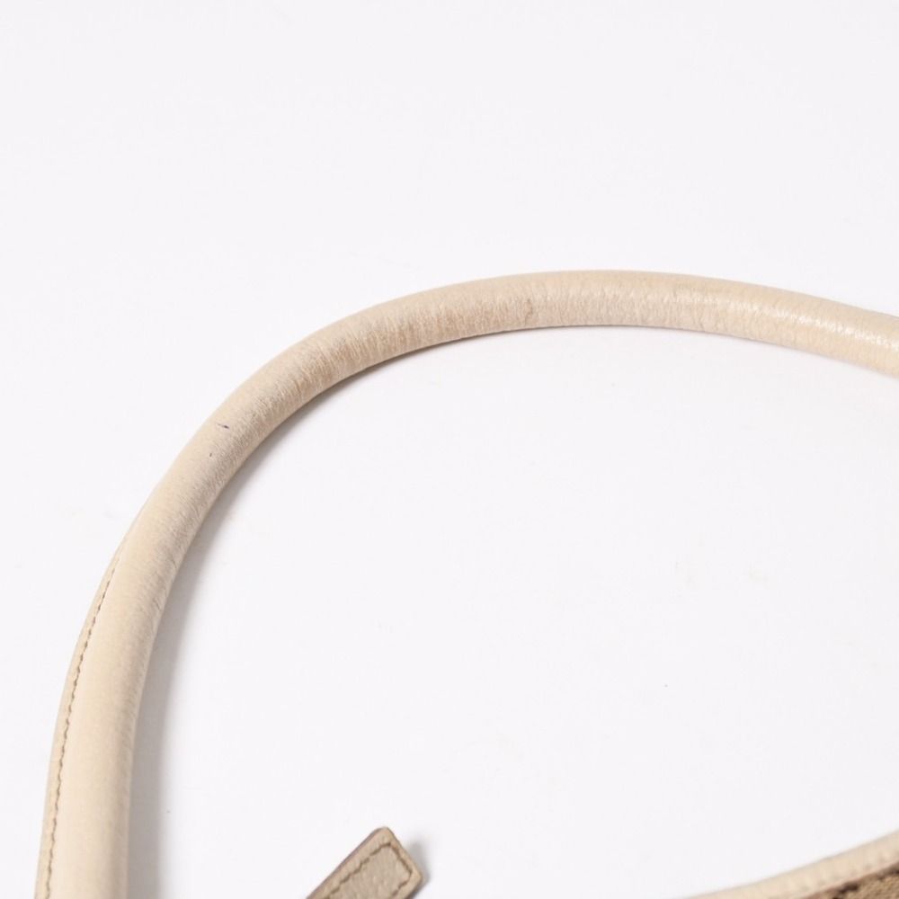 Gucci Bag Handbag GG Canvas Leather Beige White Gold — view 6