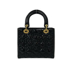 Dior Lady Cannage Stitch Leather 2-Way Shoulder Bag Black — view 3