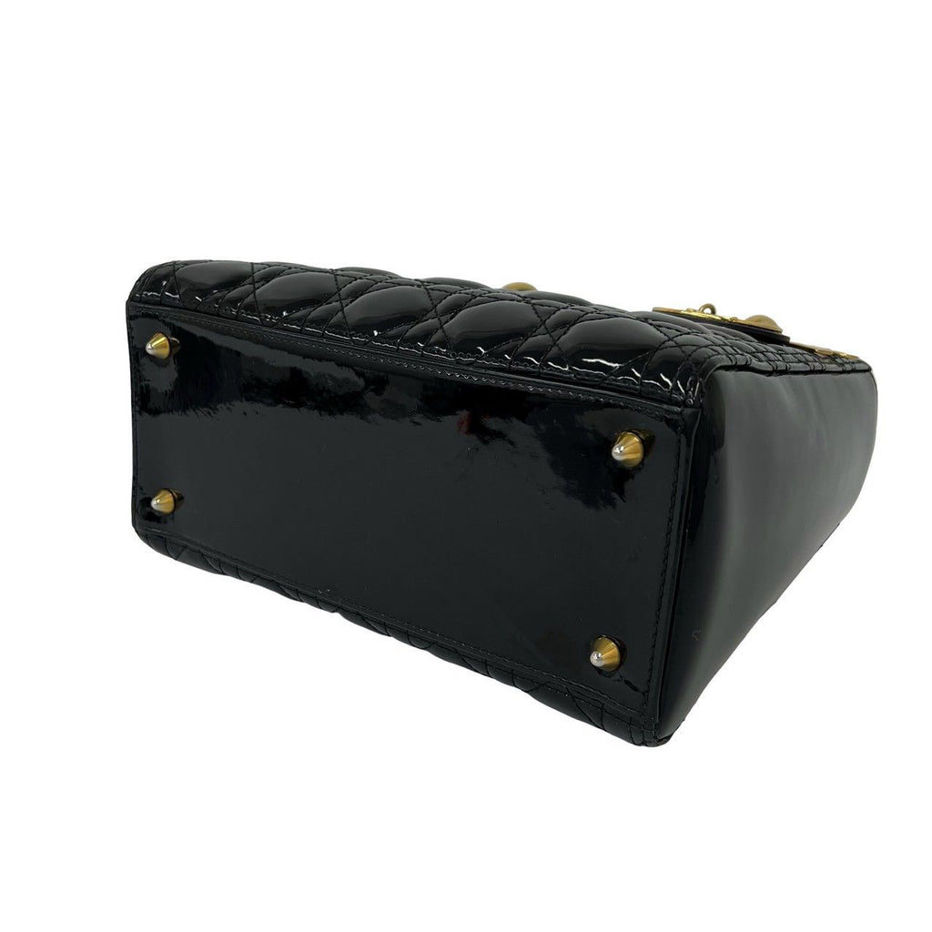 Dior Lady Cannage Stitch Leather 2-Way Shoulder Bag Black — view 8