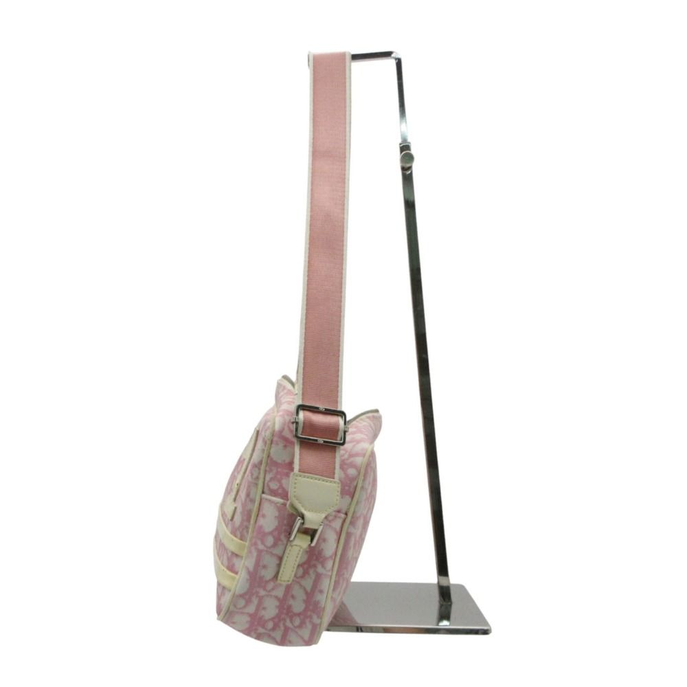 Dior Shoulder Bag Trotter Pattern Numbering Crossbody Purse Pink — view 4