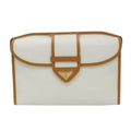 Saint Laurent Clutch Cassandra Logo Purse White