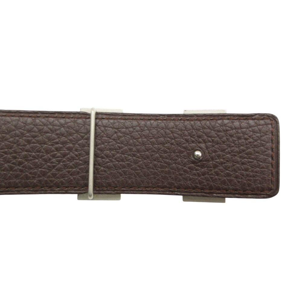Hermes Belt Reversible Constance H Guilloche H Buckle Box Calf Togo Silver — view 6
