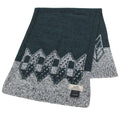 Hermes Scarf Wool Cashmere Nordic Pattern Green Gray