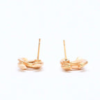 Chanel CC Logo Earrings Stamp Metal Gold Ivory — view 8