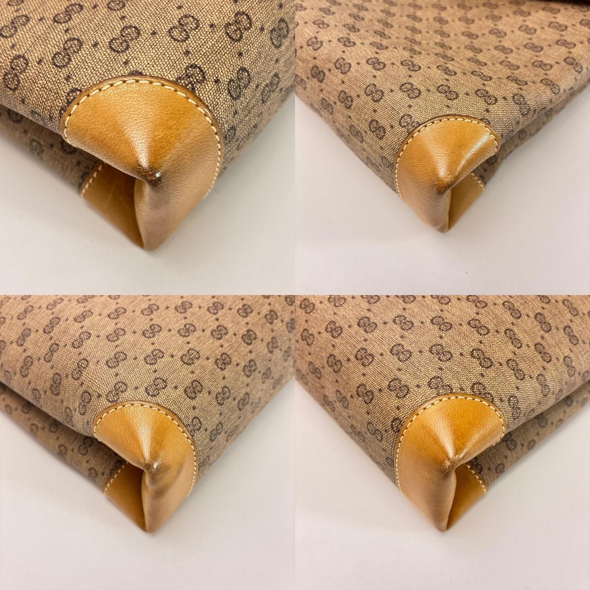 Gucci Shoulder Bag Micro GG Leather Gold — view 8