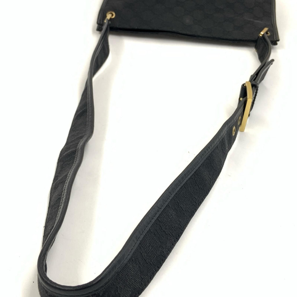 Gucci GG Canvas Shoulder Bag Black — view 8