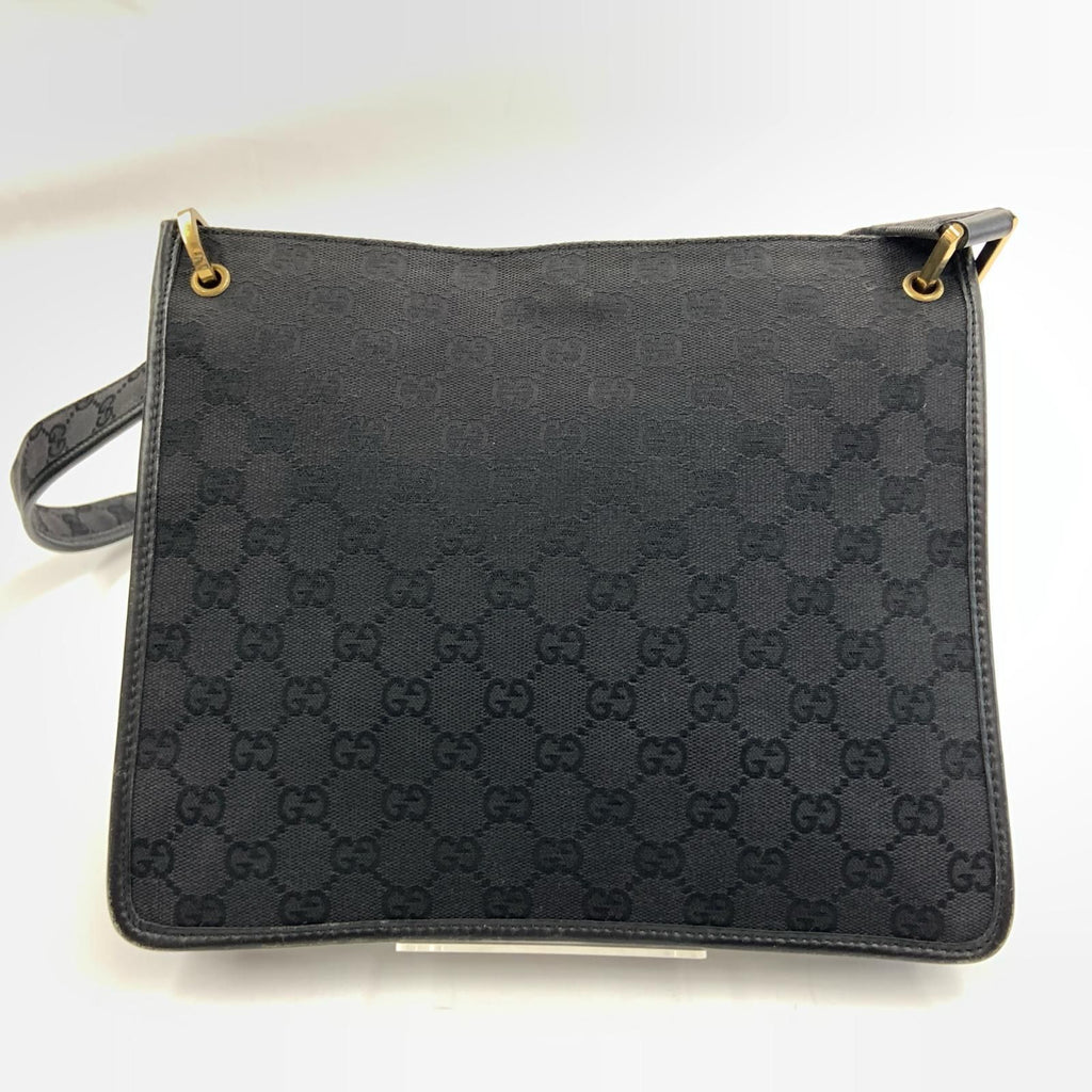 Gucci GG Canvas Shoulder Bag Black — view 3