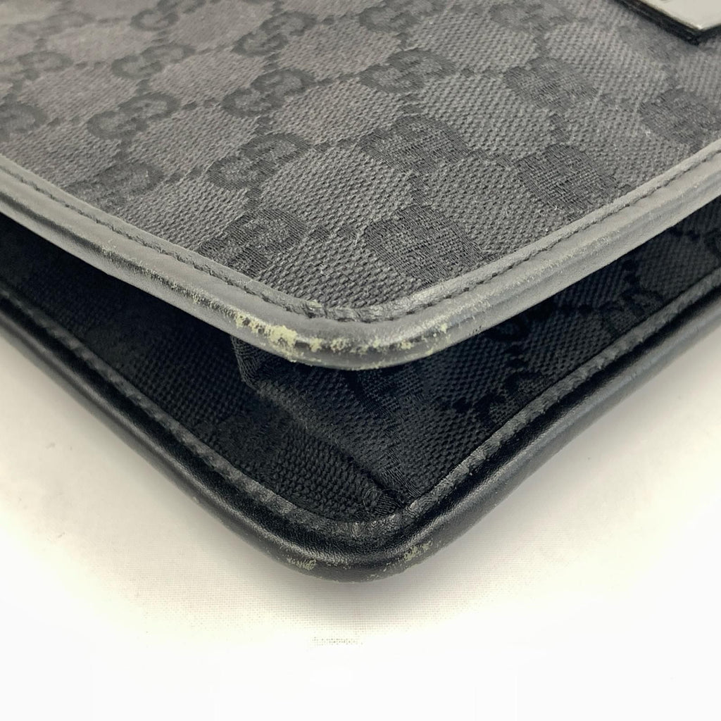 Gucci GG Canvas Shoulder Bag Black — view 5