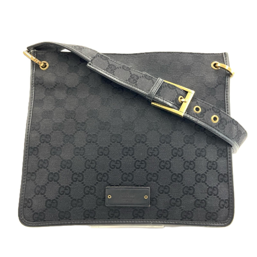 Gucci GG Canvas Shoulder Bag Black