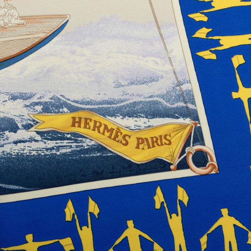 Hermes Carre 90 en Course Yacht Scarf Multicolor Silk — view 4