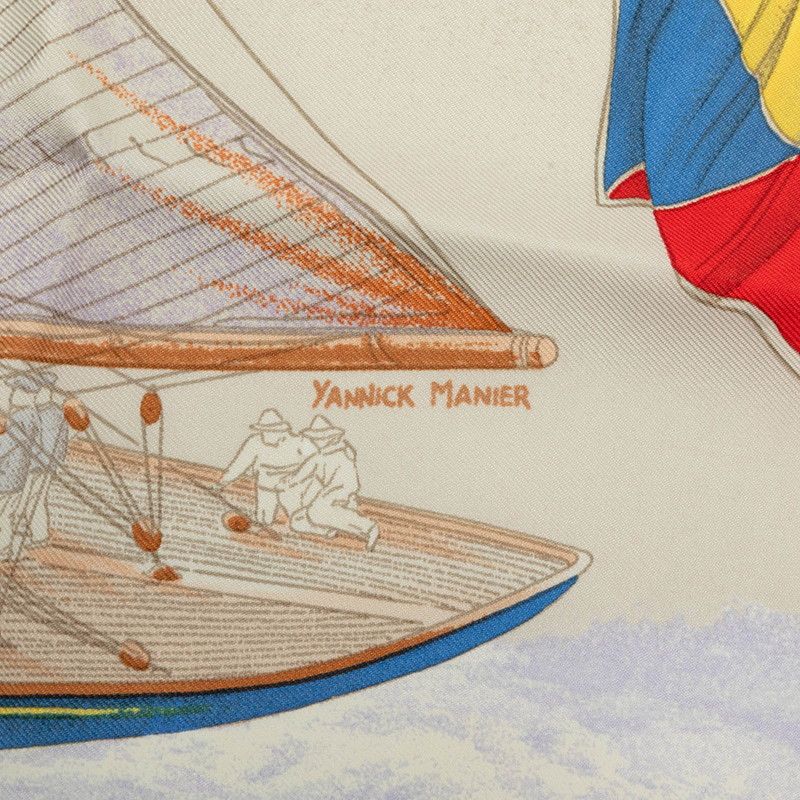 Hermes Carre 90 en Course Yacht Scarf Multicolor Silk — view 5