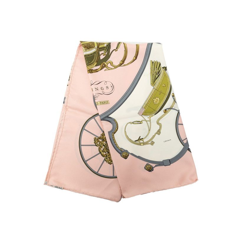 Hermes Carre 90 Spring Scarf Large Pink Multicolor Silk — view 6