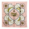 Hermes Carre 90 Spring Scarf Large Pink Multicolor Silk