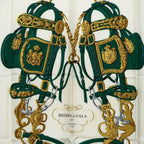 Hermes Carre 90 Brides de Gala Scarf Large Green Multicolor Silk — view 2