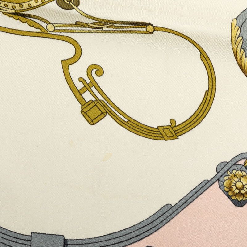 Hermes Carre 90 Spring Scarf Large Pink Multicolor Silk — view 6