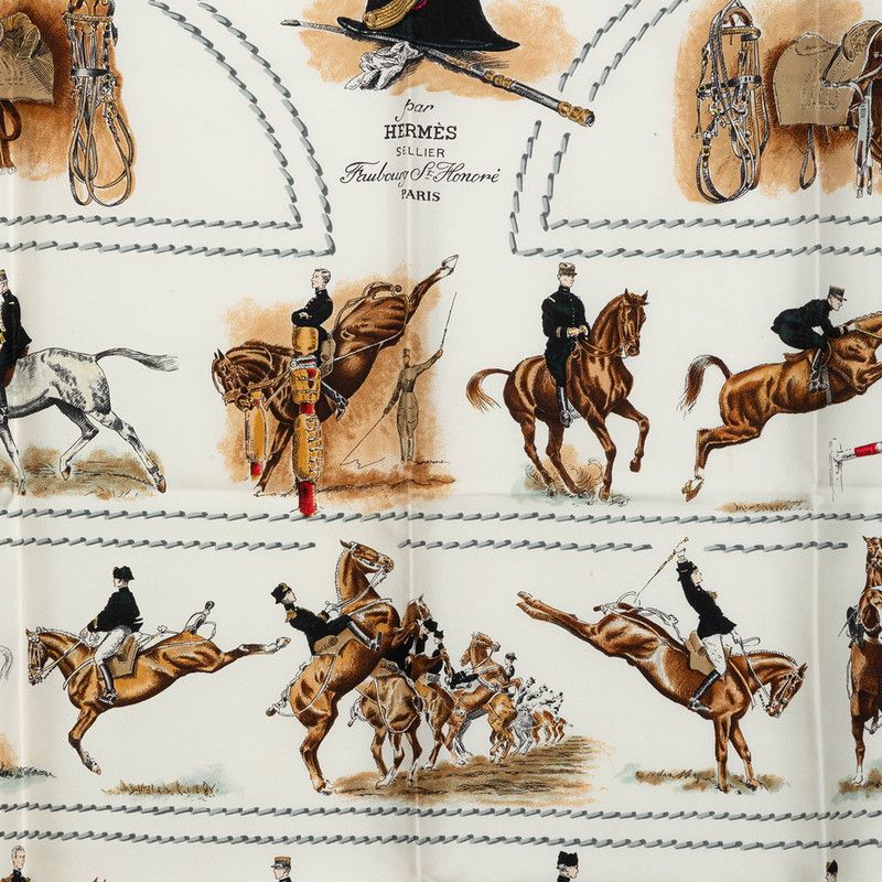 Hermes Carre 90 Cadre Noir Scarf Large Multicolor Silk — view 5