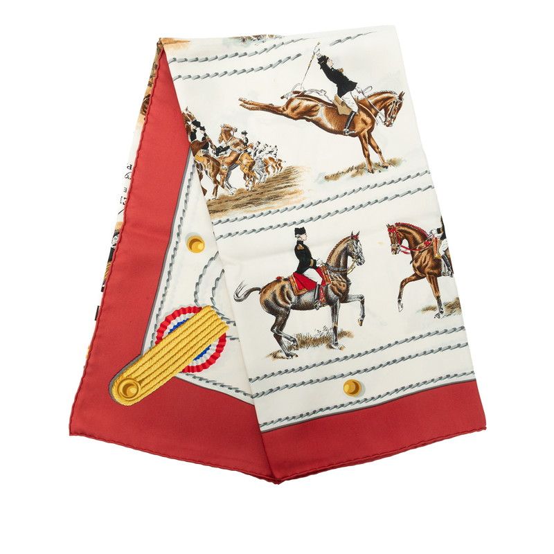 Hermes Carre 90 Cadre Noir Scarf Large Multicolor Silk — view 7