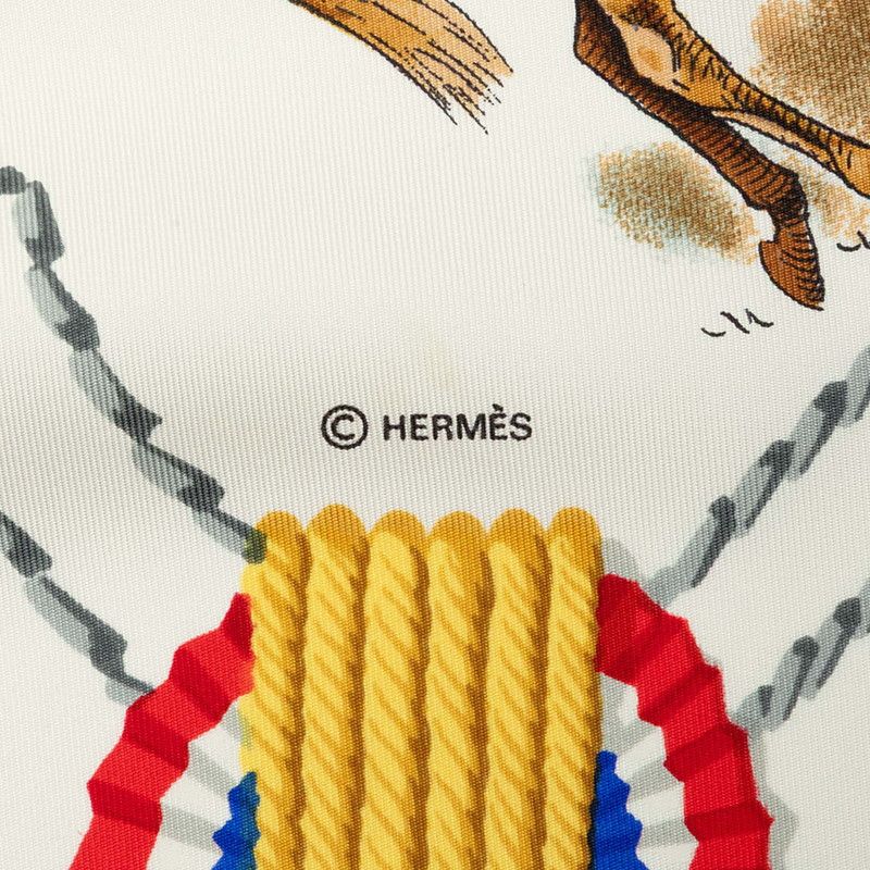 Hermes Carre 90 Cadre Noir Scarf Large Multicolor Silk — view 8