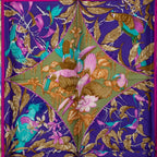 Hermes Carre 90 Tropiques Tropic Scarf Large Green Multicolor Silk — view 2