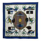 Hermes Carre 90 les Voitures Transformation Folding Canopy Carriage Scarf Large