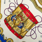Hermes Carre 90 les Tambour Drum Scarf Large Blue Multicolor Silk — view 3