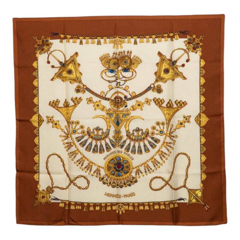 Hermes Carre 90 Parures Des Sables Desert Scarf Large Multicolor Silk