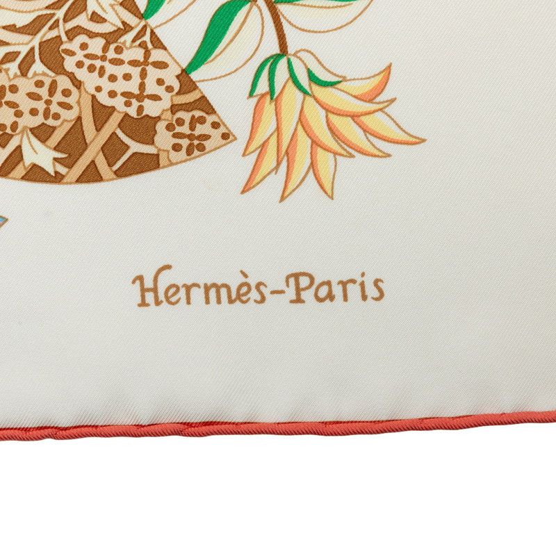 Hermes Carre 90 Flower Blooming Fabric Fleurs Et Papillons de Tissus Scarf — view 3