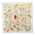 Hermes Carre 90 Flower Blooming Fabric Fleurs Et Papillons de Tissus Scarf