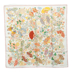 Hermes Carre 90 Flower Blooming Fabric Fleurs Et Papillons de Tissus Scarf