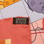 Hermes Carre 90 le Monde Est Vaste World Map Scarf Multicolor Silk — view 6