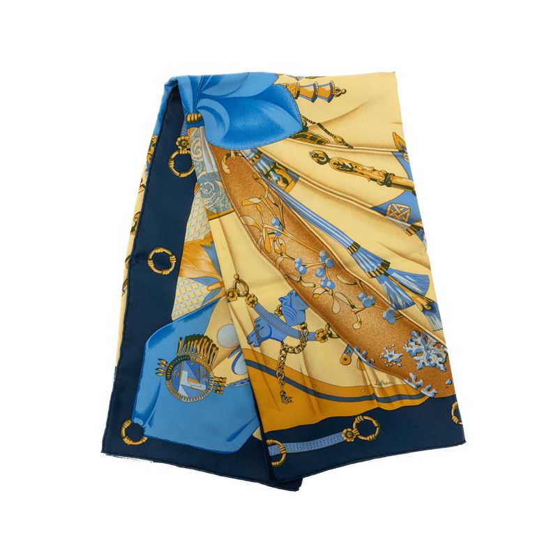 Hermes Carre 90 Soleil de Soie Silk Sun Scarf Large Multicolor — view 5