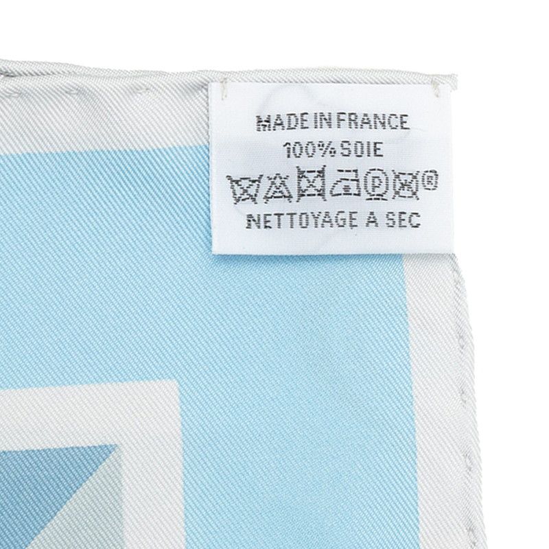 Hermes Carre 90 Brides Et Destin Scarf Large Blue Multicolor Silk — view 7