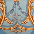 Hermes Carre 90 Brides Et Destin Scarf Large Blue Multicolor Silk — view 2