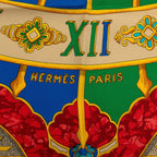 Hermes Carre 90 Carpe Diem Enjoy Your Day Scarf Large Format Red Multicolor Silk — view 7