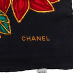 Chanel Pattern Scarf Large Black Multicolor Silk — view 6