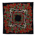Chanel Pattern Scarf Large Black Multicolor Silk