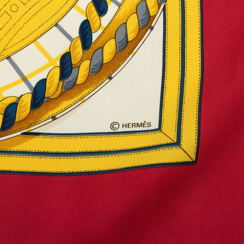 Hermes Carre 90 Grande Tenue Horse Formal Dress Scarf Large Multicolor Silk — view 5